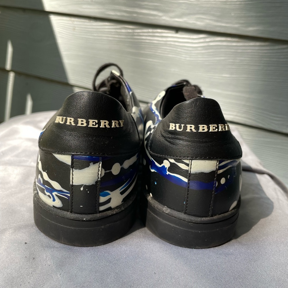 Burberry men’s black blue white sneakers - Picture 3 of 5